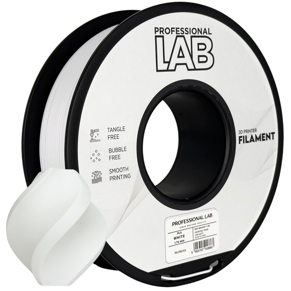 PLA filament white | Prof. Lab, 1,75mm, 1KG